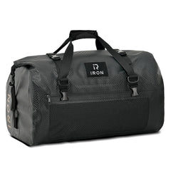 IRON JIA'S front view rolled closed shows waterproof protection