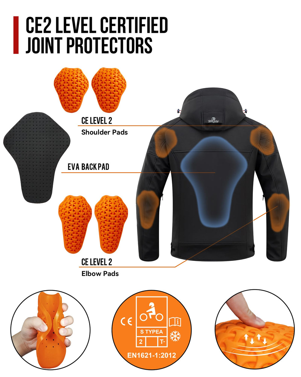 IRON JIA'S dual-layer zippered pockets and side zippers for secure storage