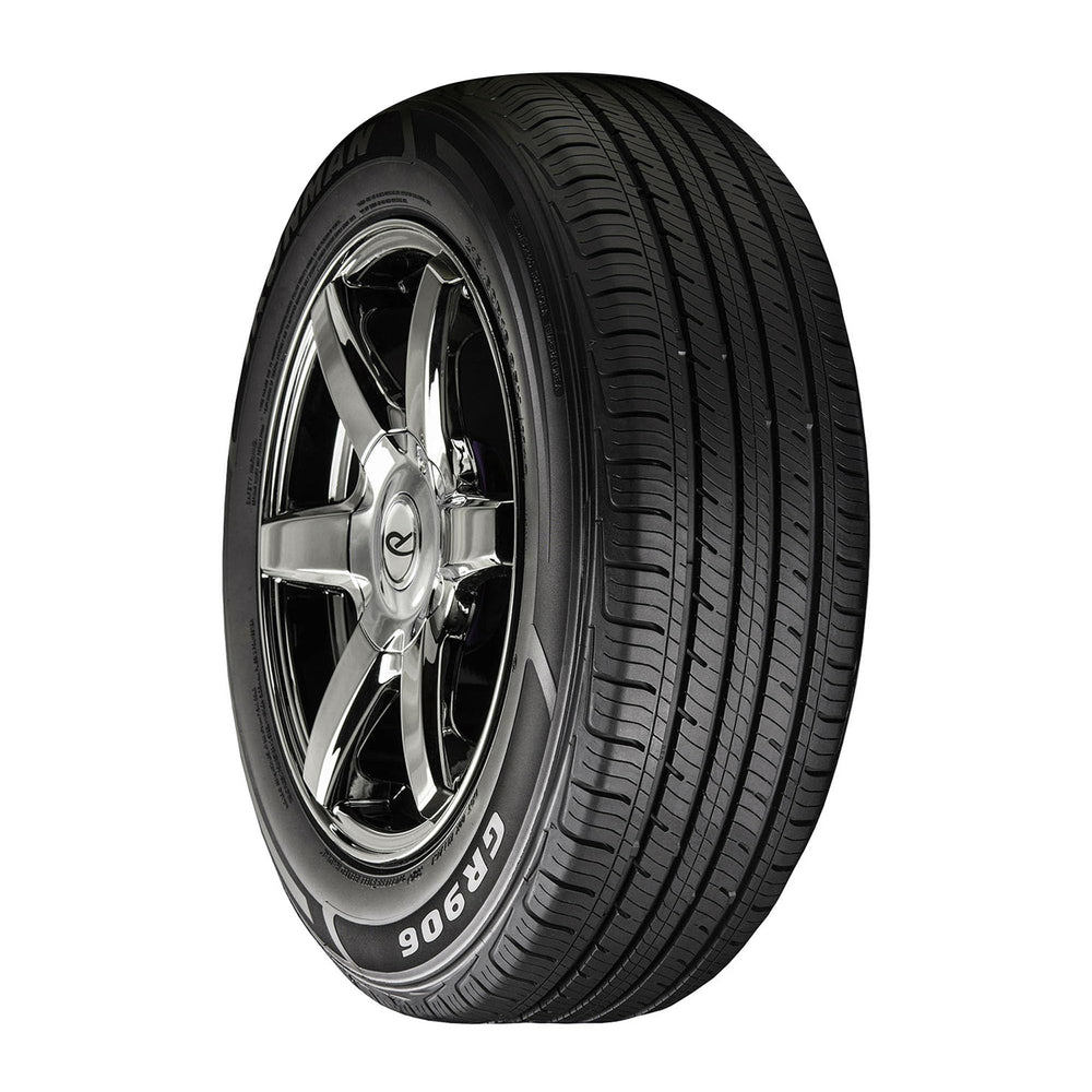 Ironman GR906 beside measuring tool illustrating 225/55R18 scale and fitment