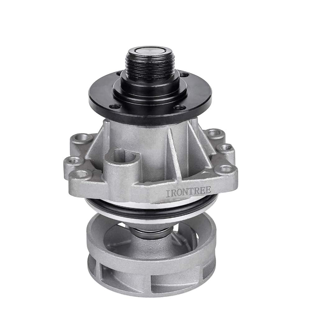 IRONTREE front view water pump kit packaging showing included gasket and pump benefit easy identification