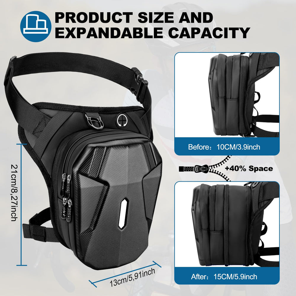 ISEYOU expanded main compartment demonstrating increased storage capacity benefit