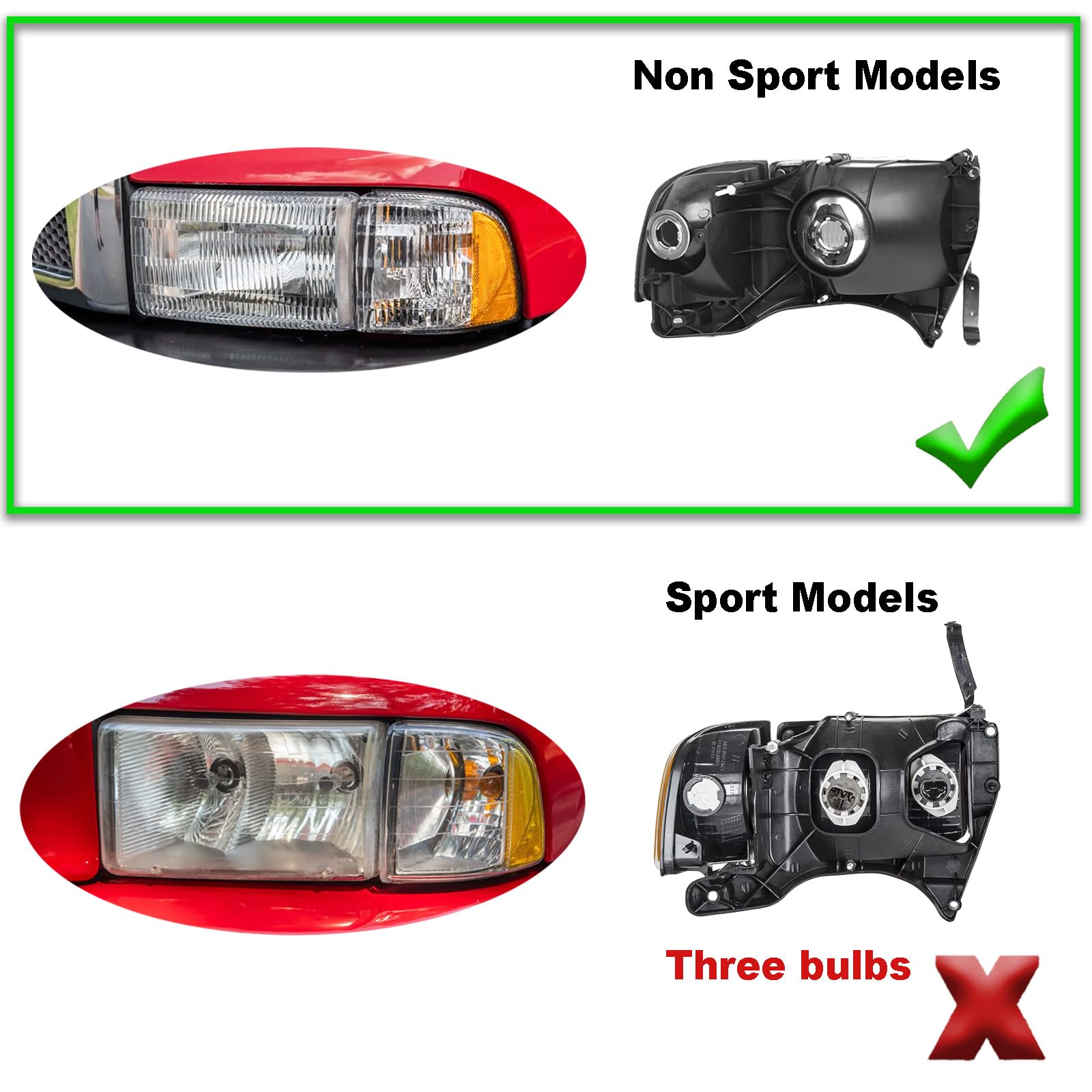ISHARINGAUTOPARTS corner light detail highlighting included parts for complete front repair