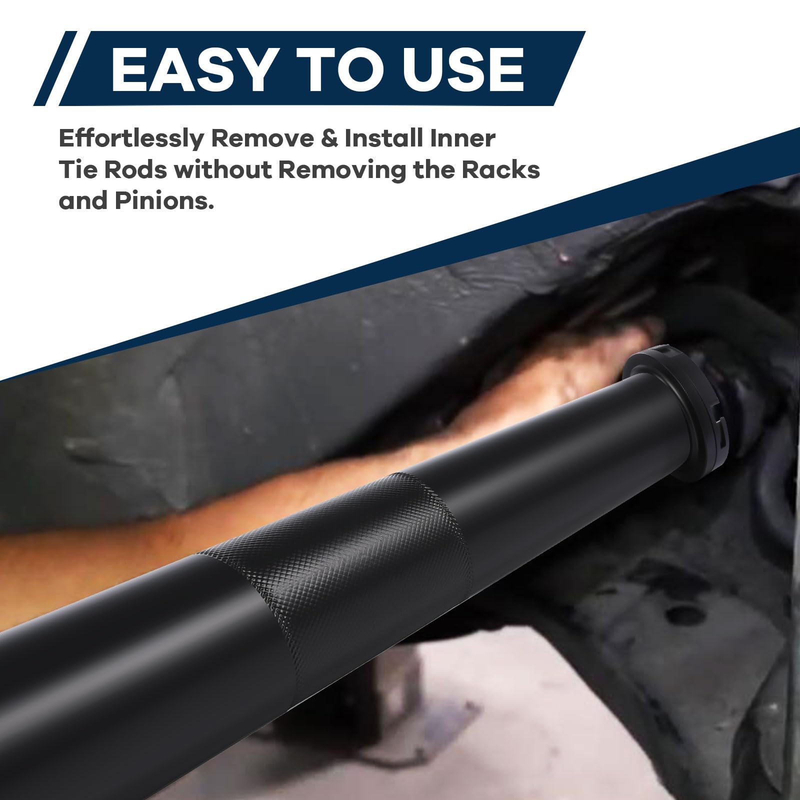 ISINSWIFT inner tie rod removal tool close-up showing forged steel strength
