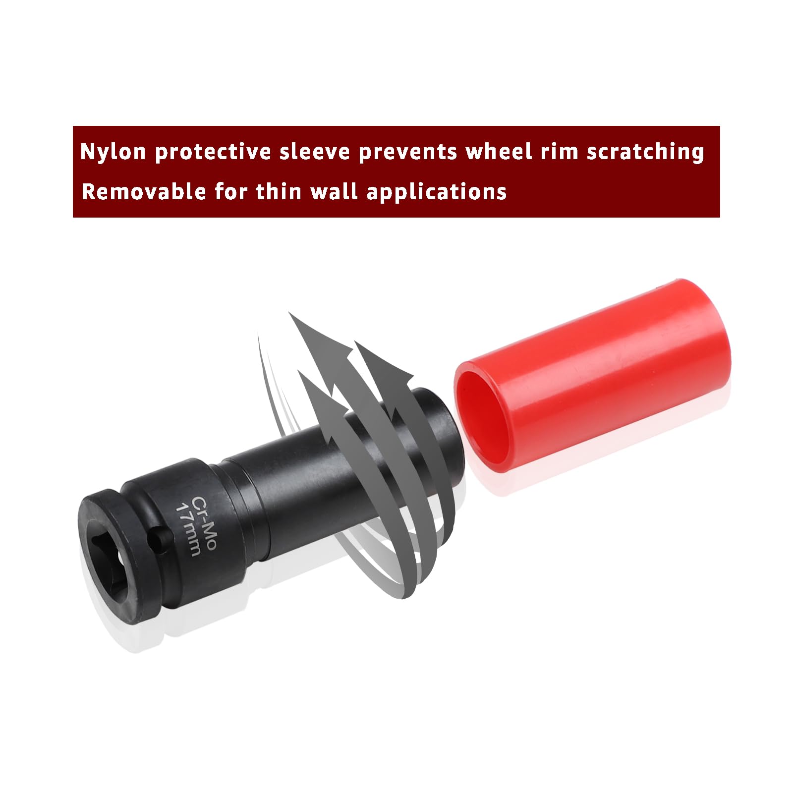 ITEQ socket mounted on 1/2" drive ratchet for high-torque use