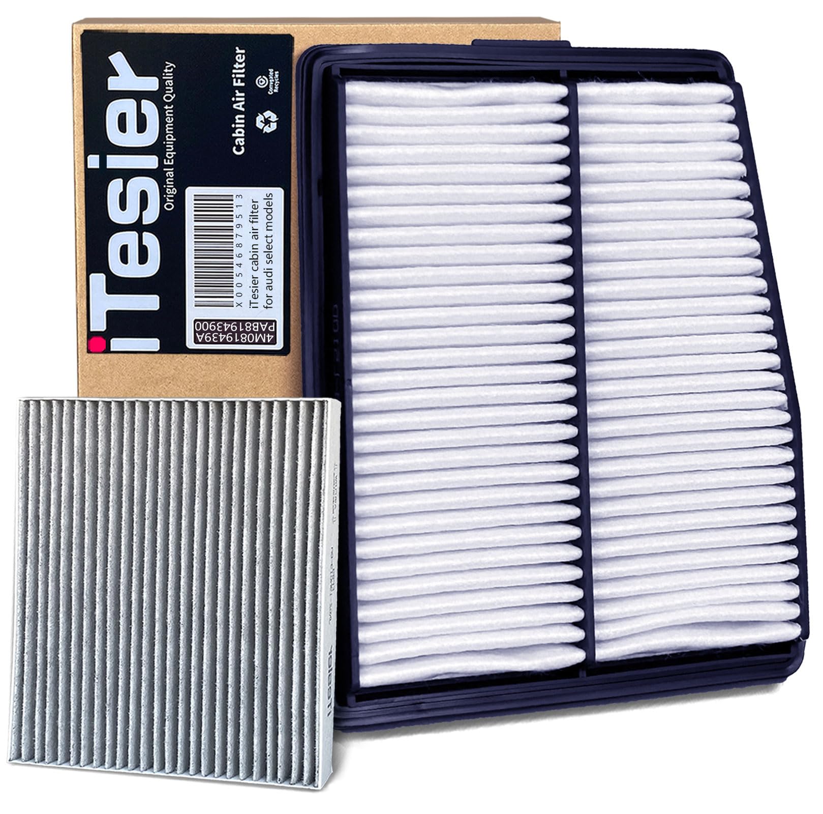 ITESIER front packaging showing both engine and cabin filters and clear labeling for hybrid fit