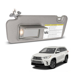 ItranMc front view of gray driver sun visor showing clean OEM fit