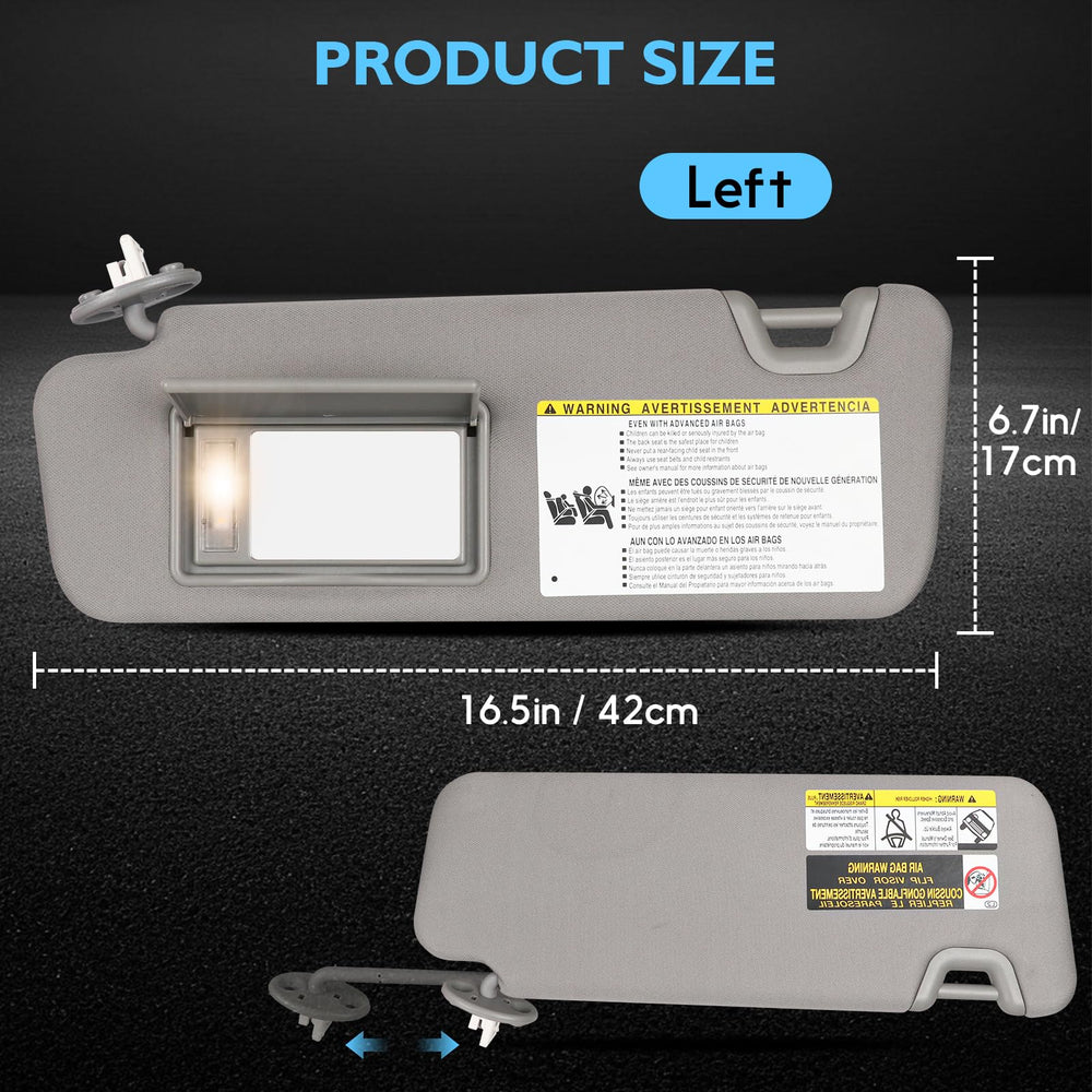 ItranMc visor beside ruler showing correct size and factory fitment