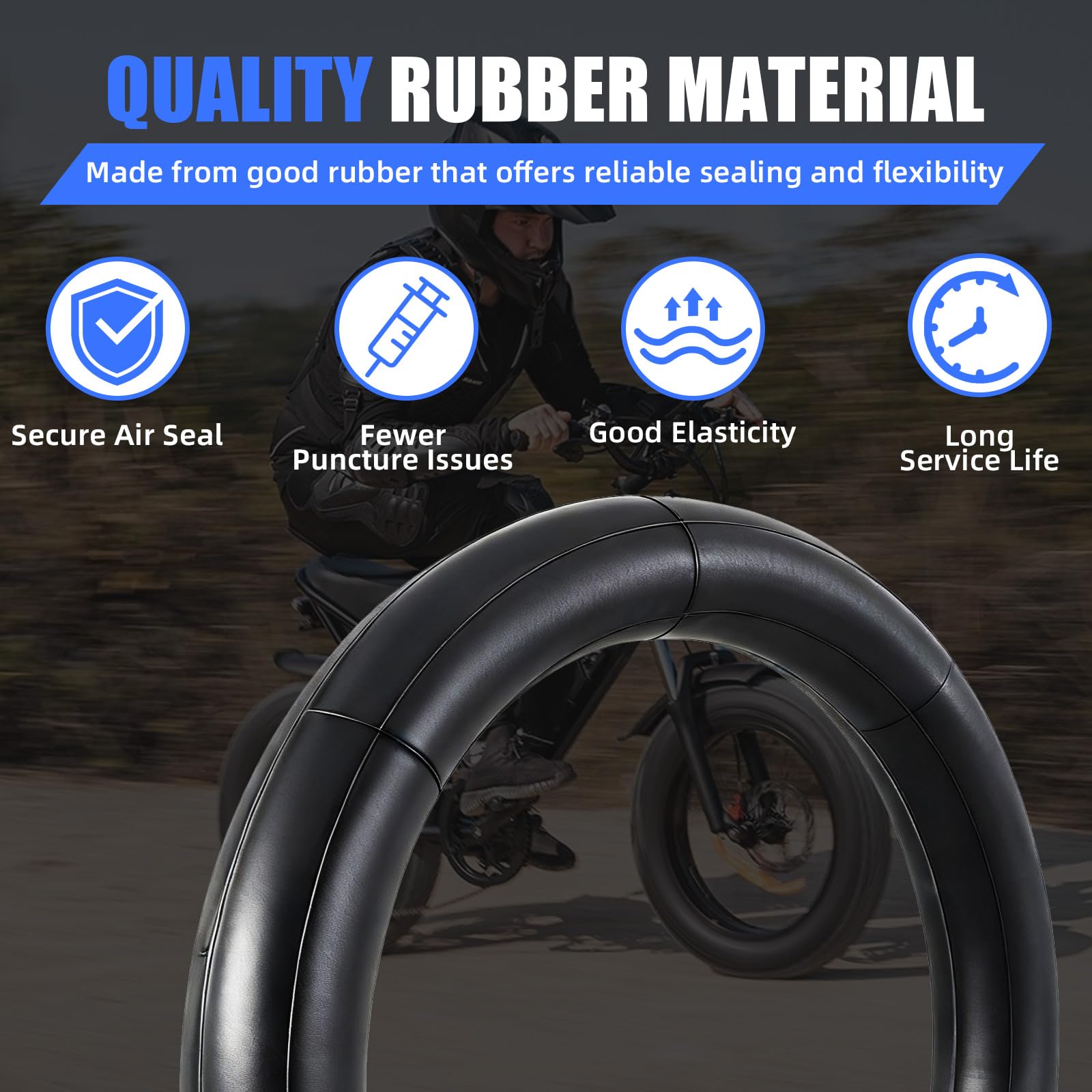 IUVWISN inner tube installed on a Ridstar Q20 front wheel demonstrating fitment