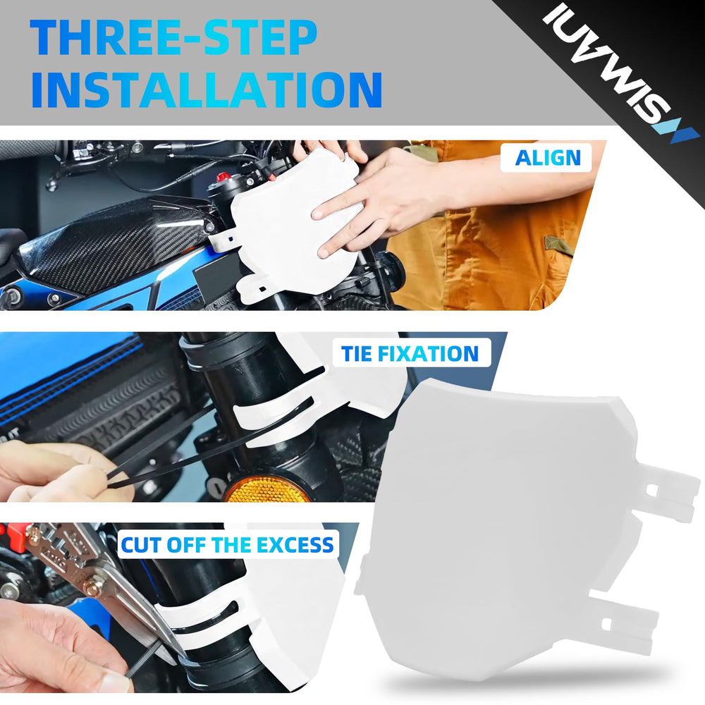 IUVWISN plate installed on electric dirt bike demonstrating tidy wiring