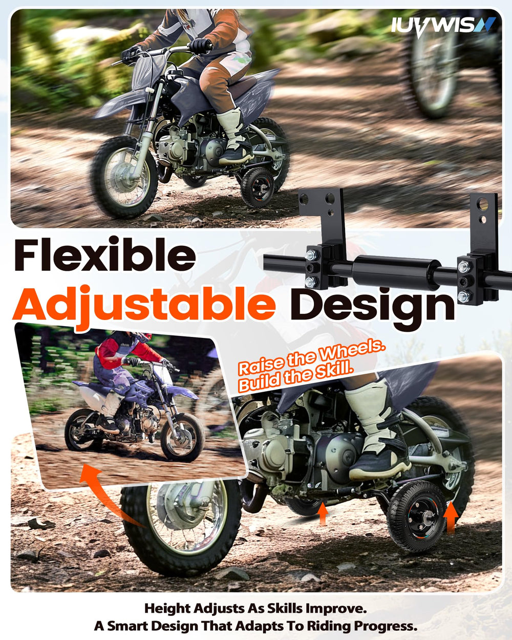 IUVWISN adjustable height demo showing easy progressive support