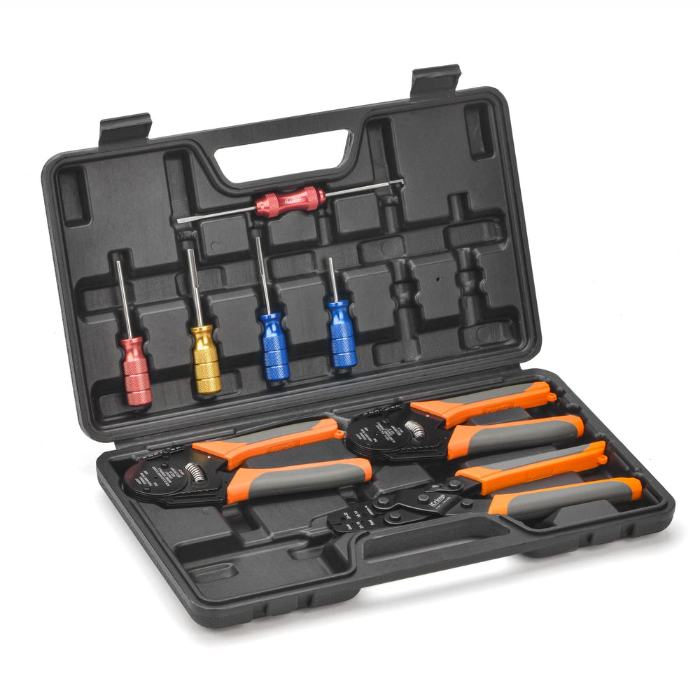 IWISS front packaging showing full crimping kit and quick identification benefit