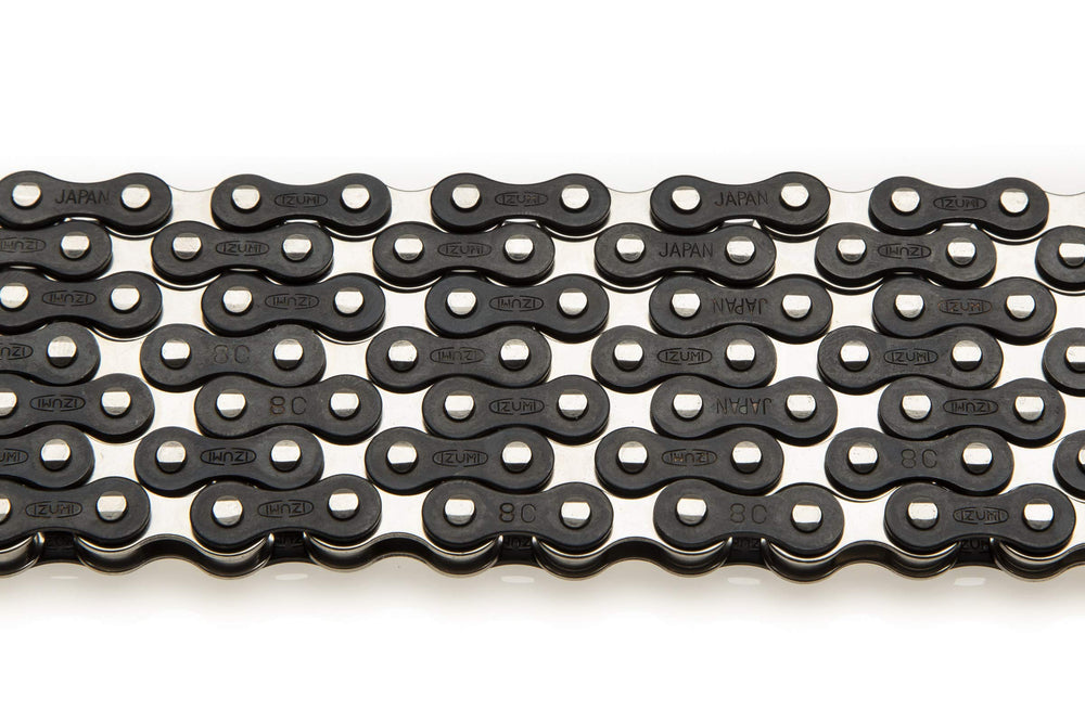 Izumi chain installed on single-speed bike illustrating clean drivetrain performance