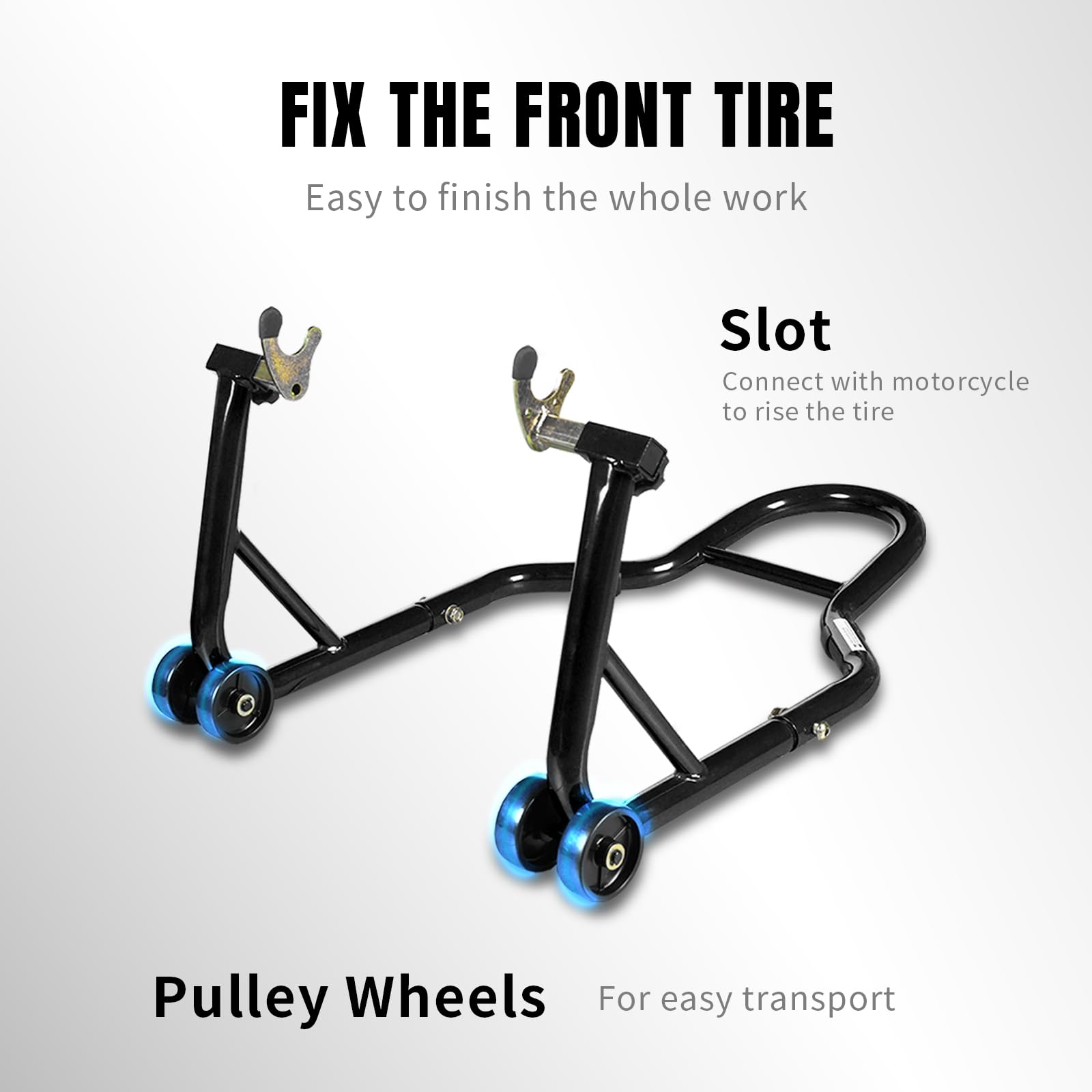 Jack Boss caster wheels and frame connection for smooth movement benefit