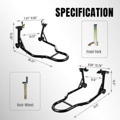 Jack Boss front U-stand close-up on fork contact with protective padding benefit