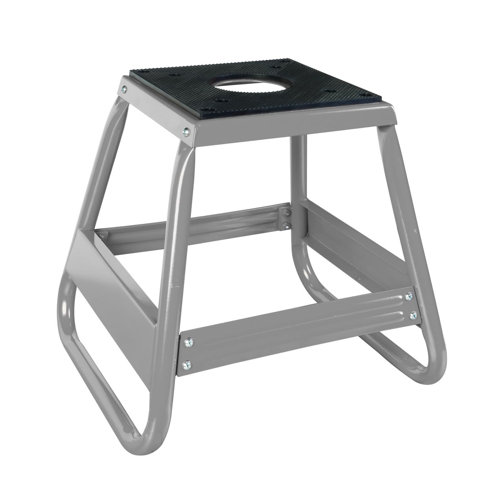 Jack Boss front view of stand showing sturdy frame and stable platform benefit