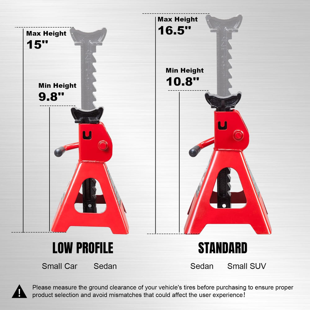 jack boss side view emphasizing low profile height for low-clearance cars