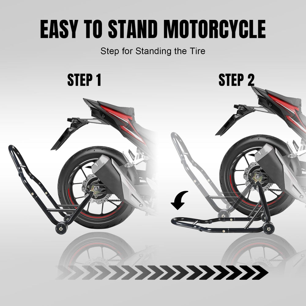 Jack Boss four PP caster wheels rolling for smooth positioning and stability