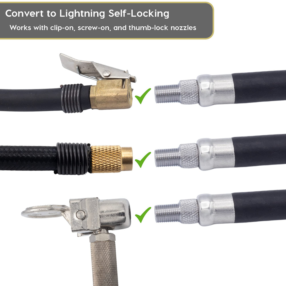 JACO Lightning L2X 7-inch extension closeup showing flexible rubber and benefit extended reach