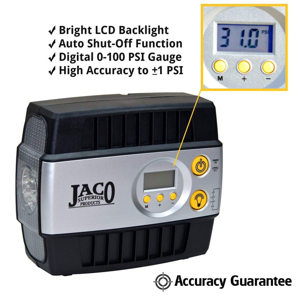 JACO SmartPro digital display closeup with bright backlight for accurate readings