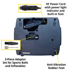 JACO SmartPro inflating a car tire from 12V outlet demonstrating roadside convenience
