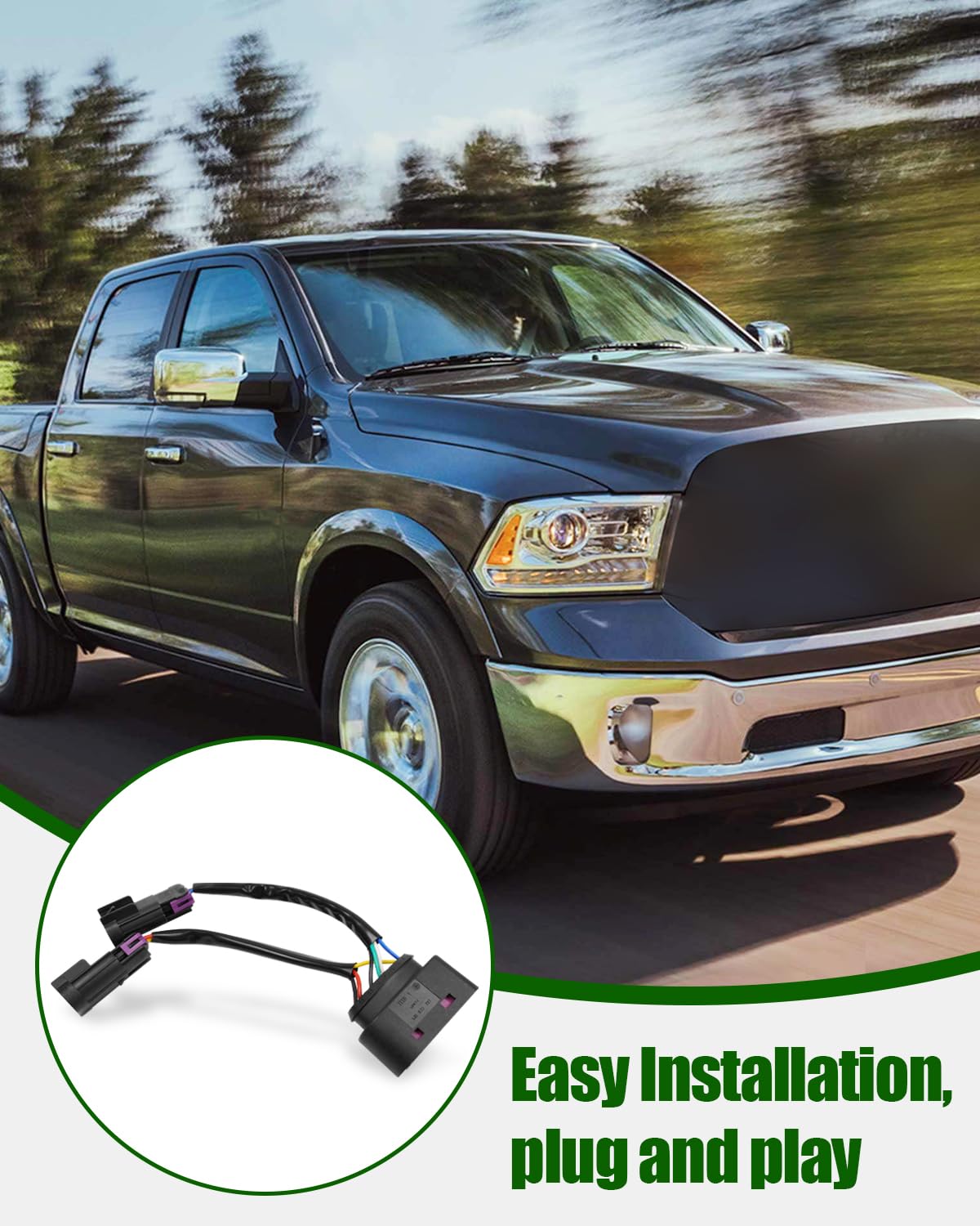 JadeBirch product packaging with two harnesses included for full headlight conversion benefit