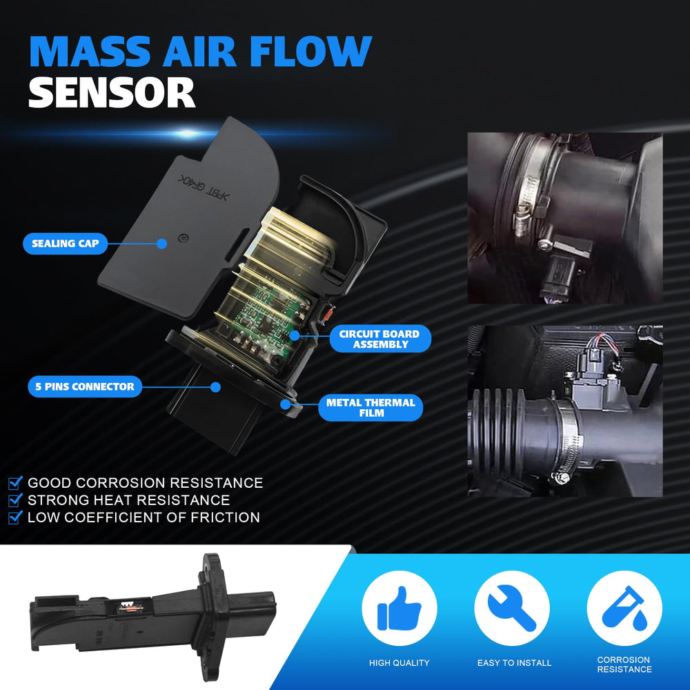 JADRANCI MAF sensor installed in airbox demonstrating OEM-style replacement benefit
