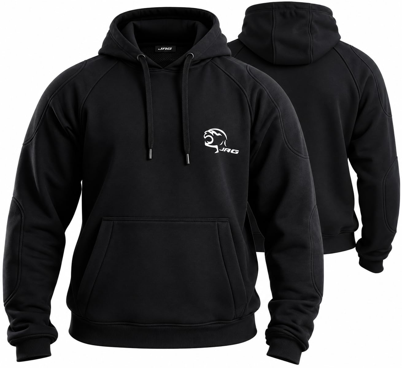 J.A.G. full-zip hoodie front view showing casual fit and armor-ready pockets