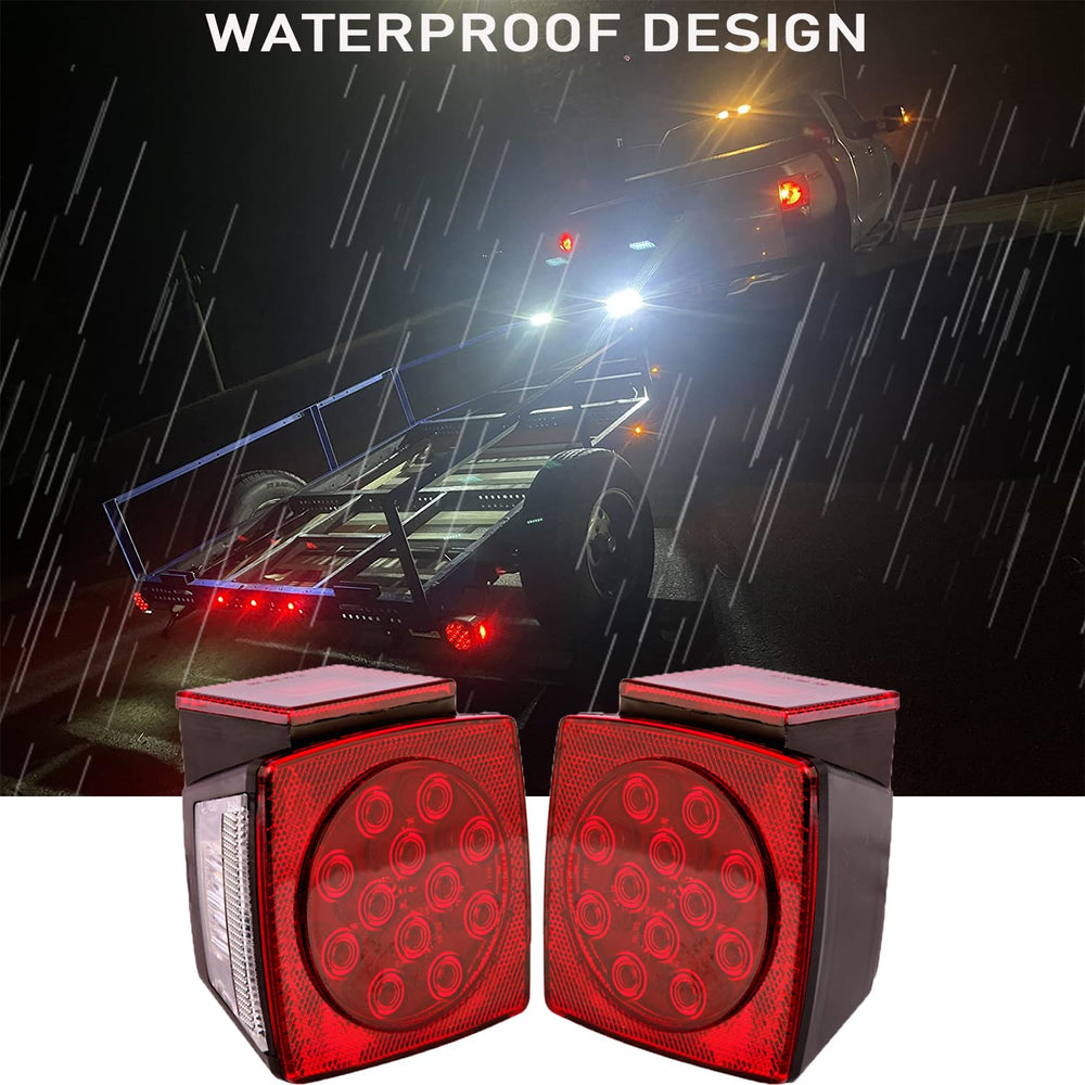 Jamarco left lamp illuminating license plate to improve plate visibility at night benefit