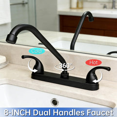 JAMESVAN spout rotated 360 degrees demonstrating full sink access advantage