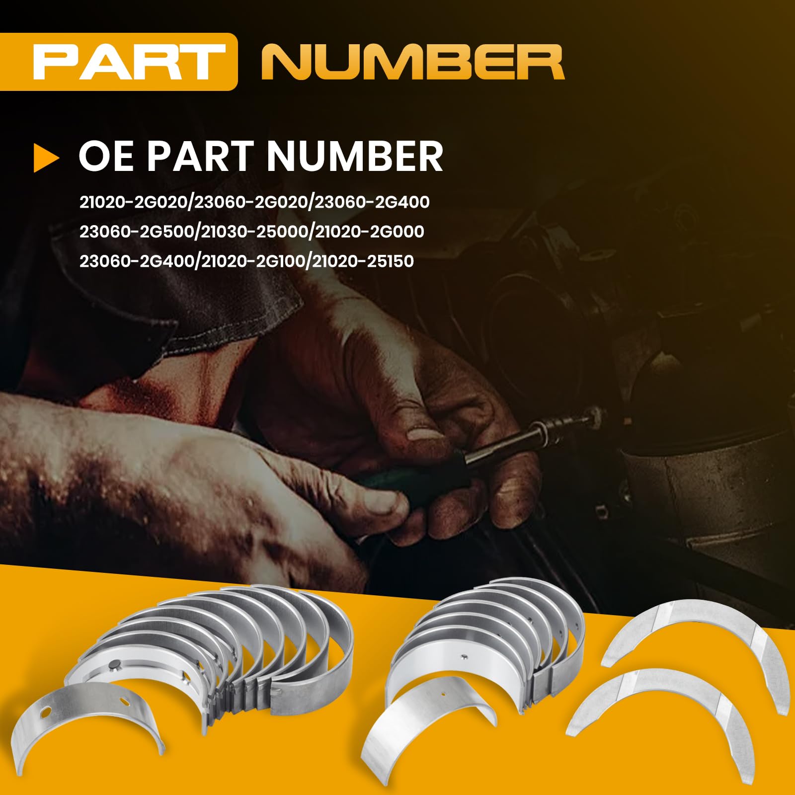JANLESGMGO close-up of bearing shell surface highlighting smooth finish and precision fit