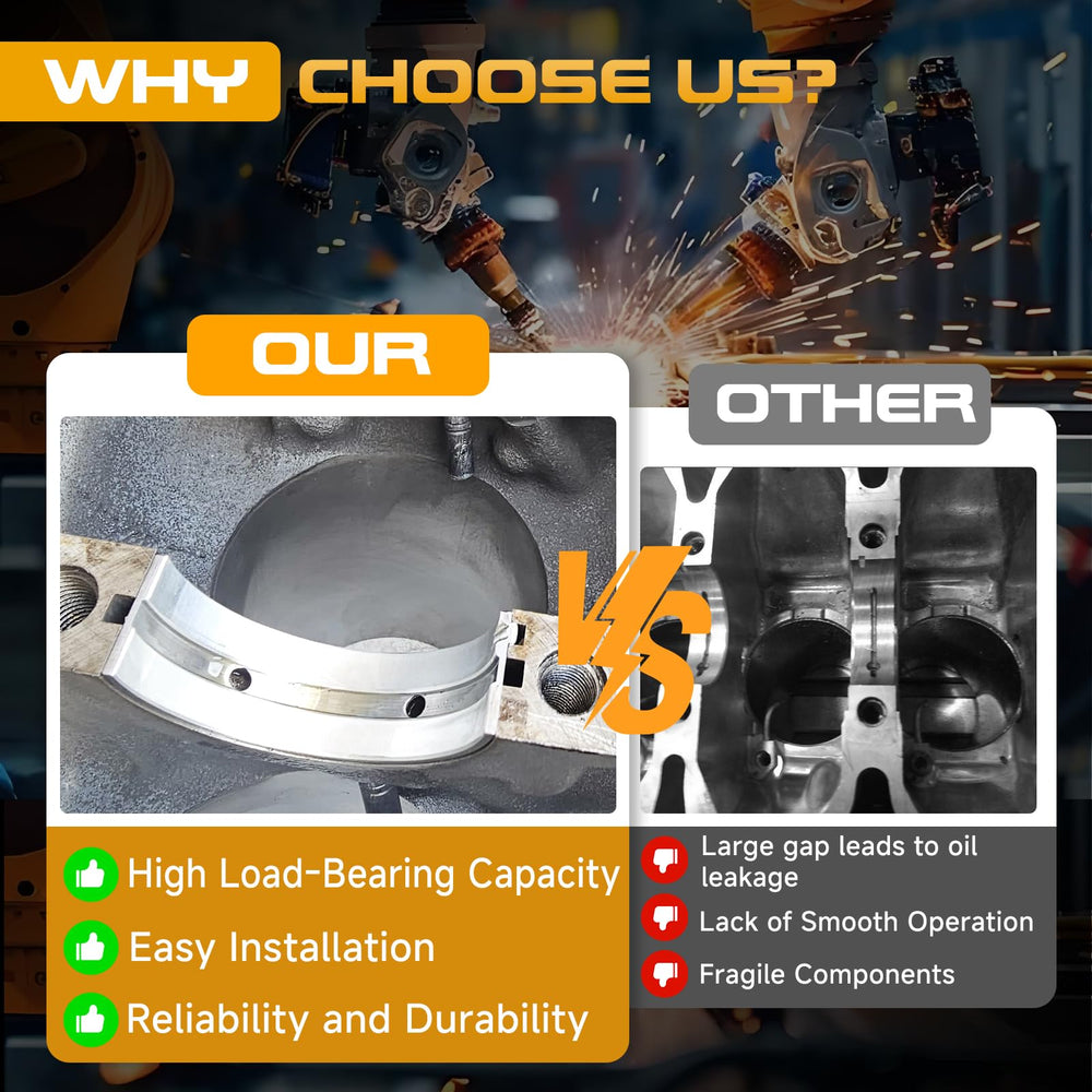 JANLESGMGO main bearing installed in cap illustrating correct seating and secure fitment