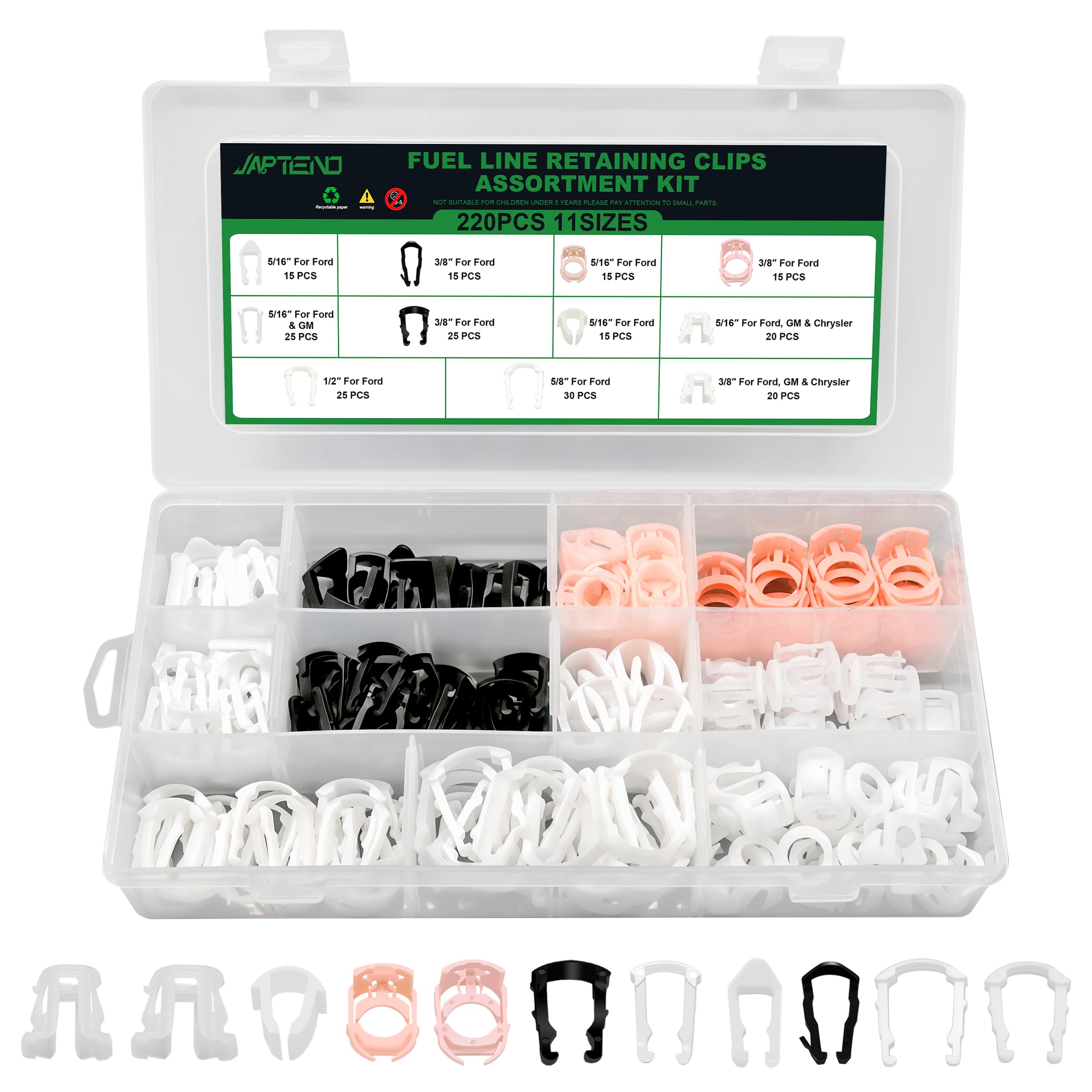 Japtend front packaging showing kit and size range for quick selection