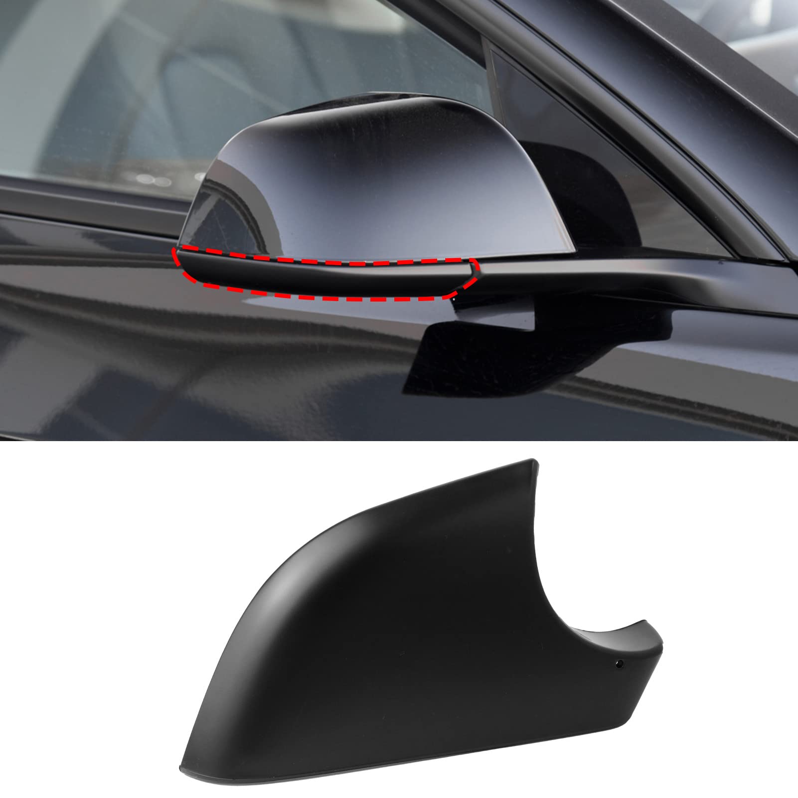 Jaronx front mirror cover showing clean fit and restored appearance
