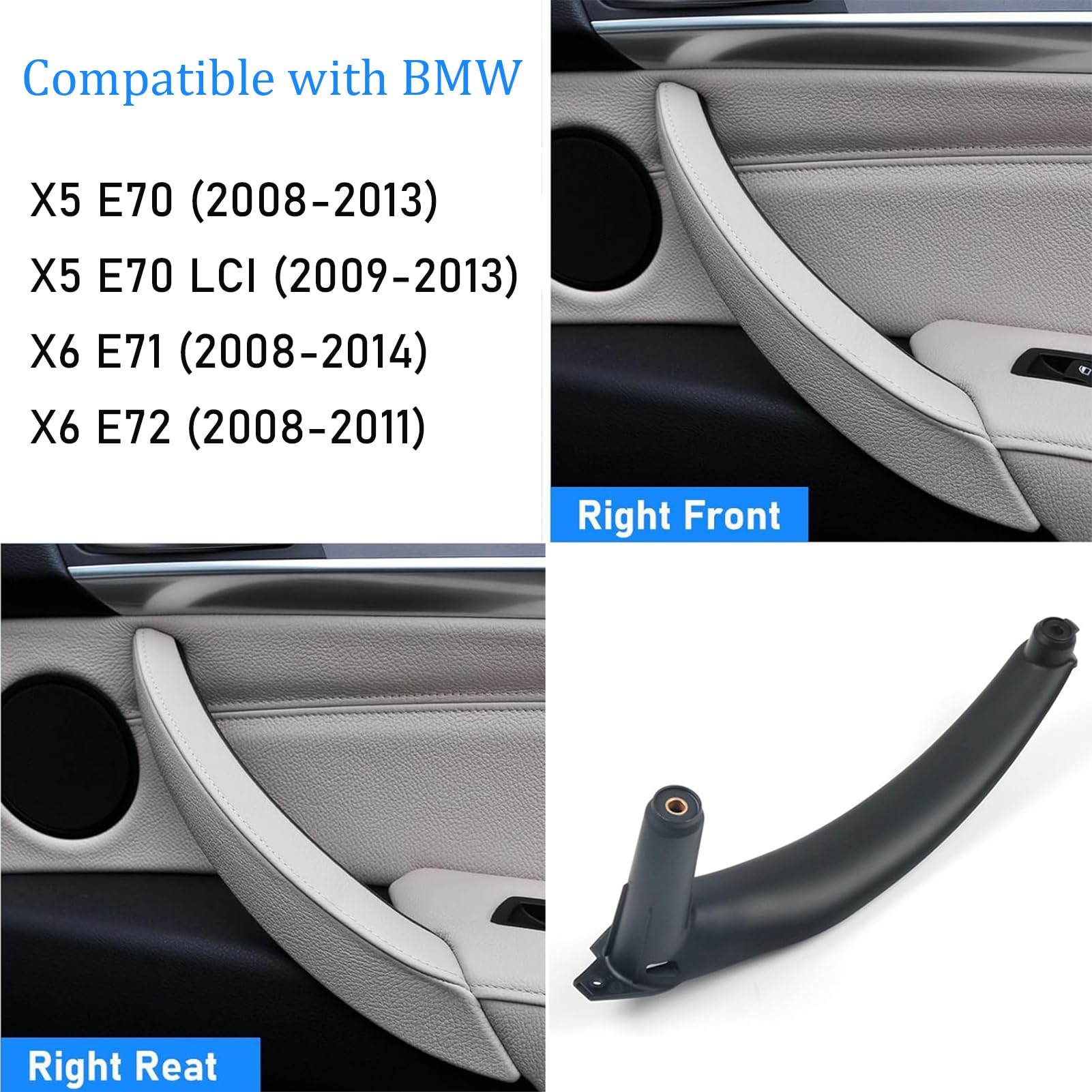 Jaronx handle angled to show alignment with original door grooves and fitment