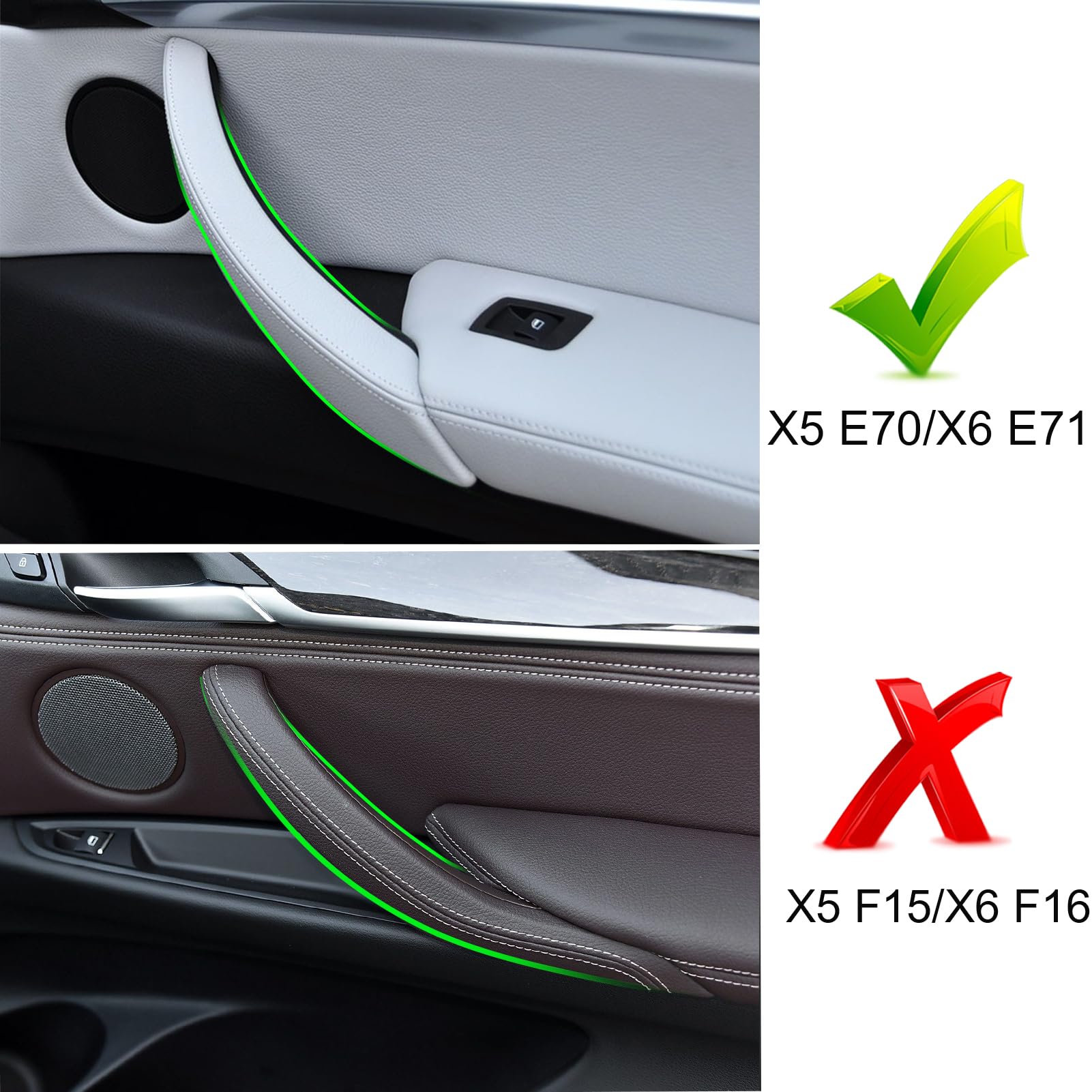 Jaronx inner door handle installed in BMW door showing restored pull function