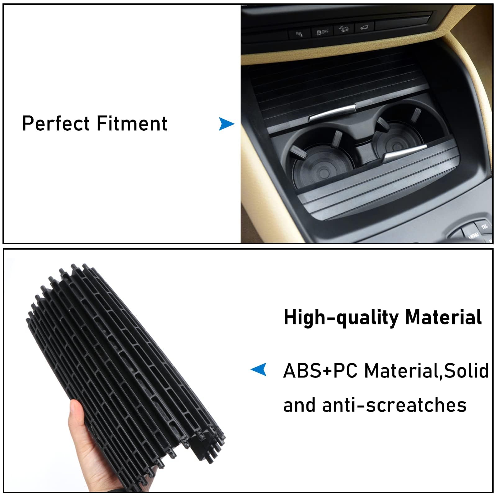 Jaronx in-vehicle rear seat view illustrating matching fit and improved durability