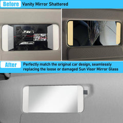 Jaronx installed on driver-side visor showing restored reflection benefit