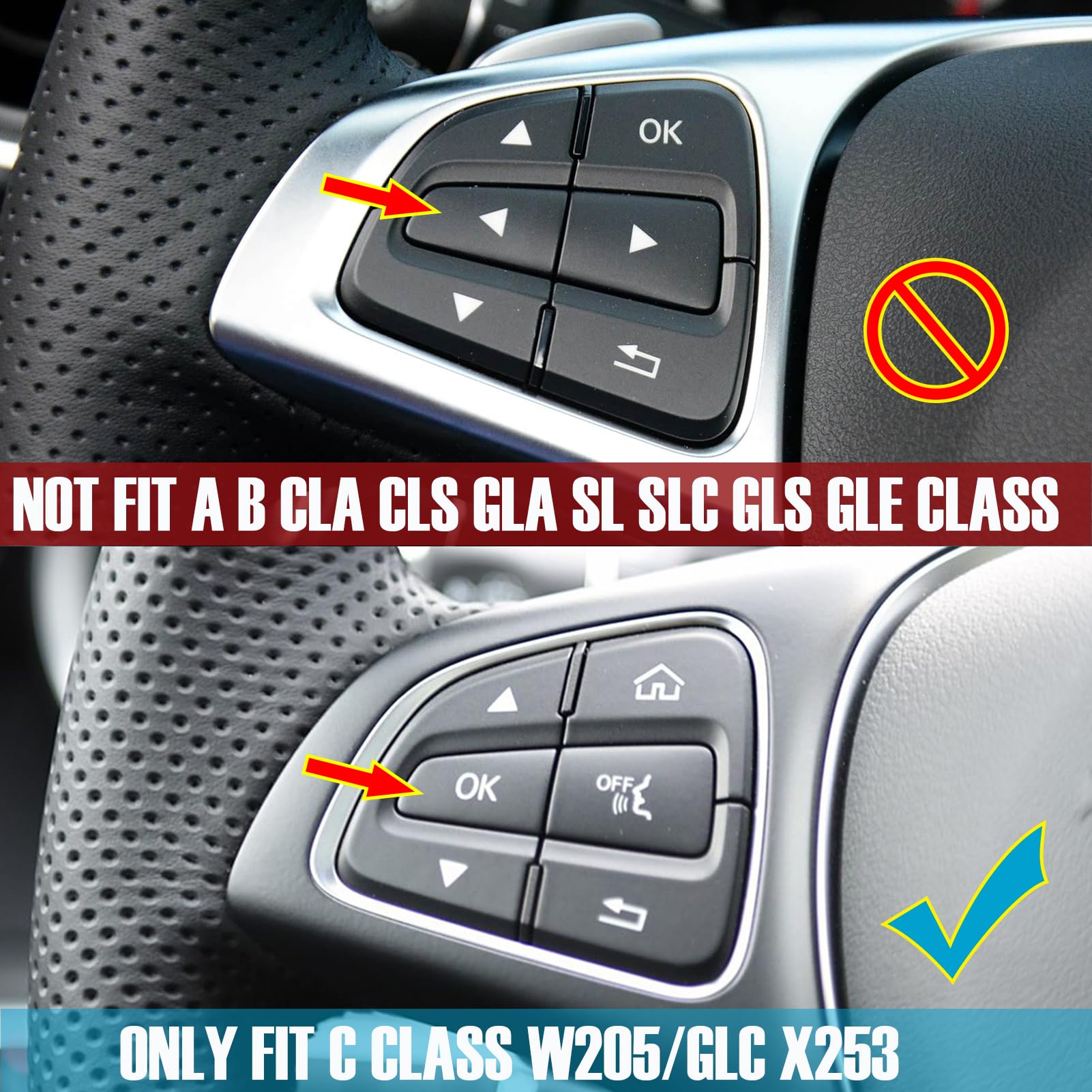 Jaronx installed on Mercedes steering wheel showing OEM-fit restoration and clean look