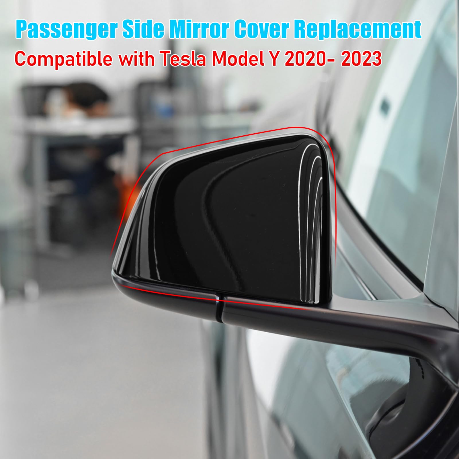 Jaronx mirror cap close-up showing ABS texture and durable paint benefit