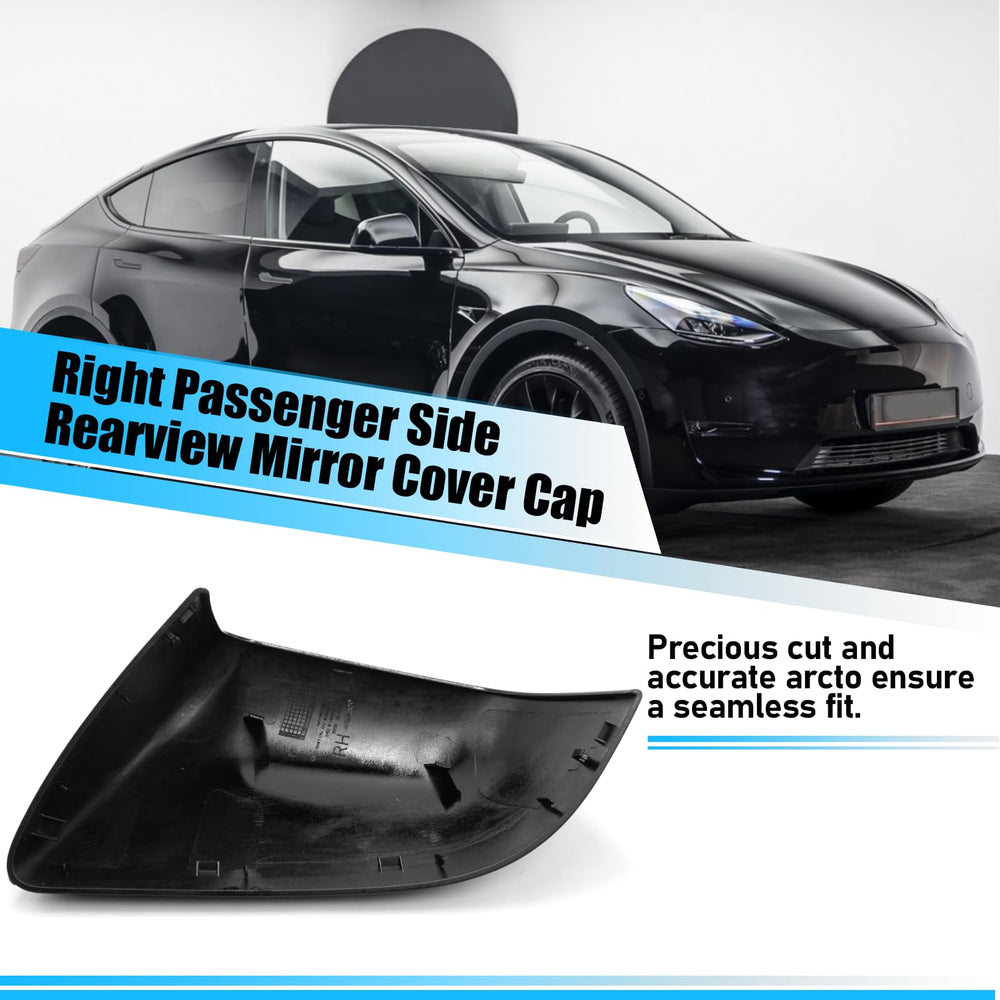 Jaronx mirror cap installed on Tesla Model Y showing restored external appearance
