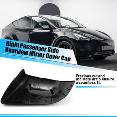 Jaronx mirror cap installed on Tesla Model Y showing restored external appearance