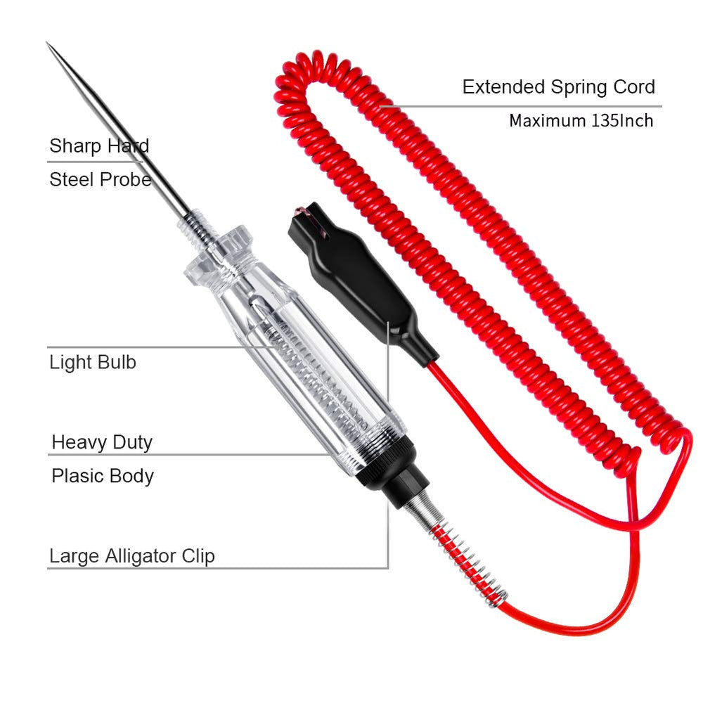 JASTIND long PU spring cord and large alligator clip for secure single‑hand use