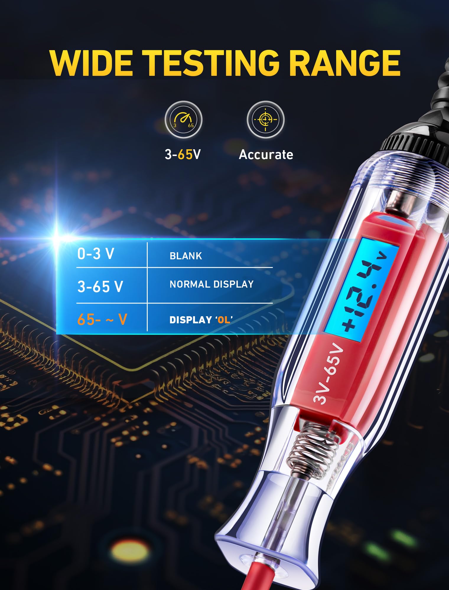 JASTIND LCD backlight display clear reading for night or low light use