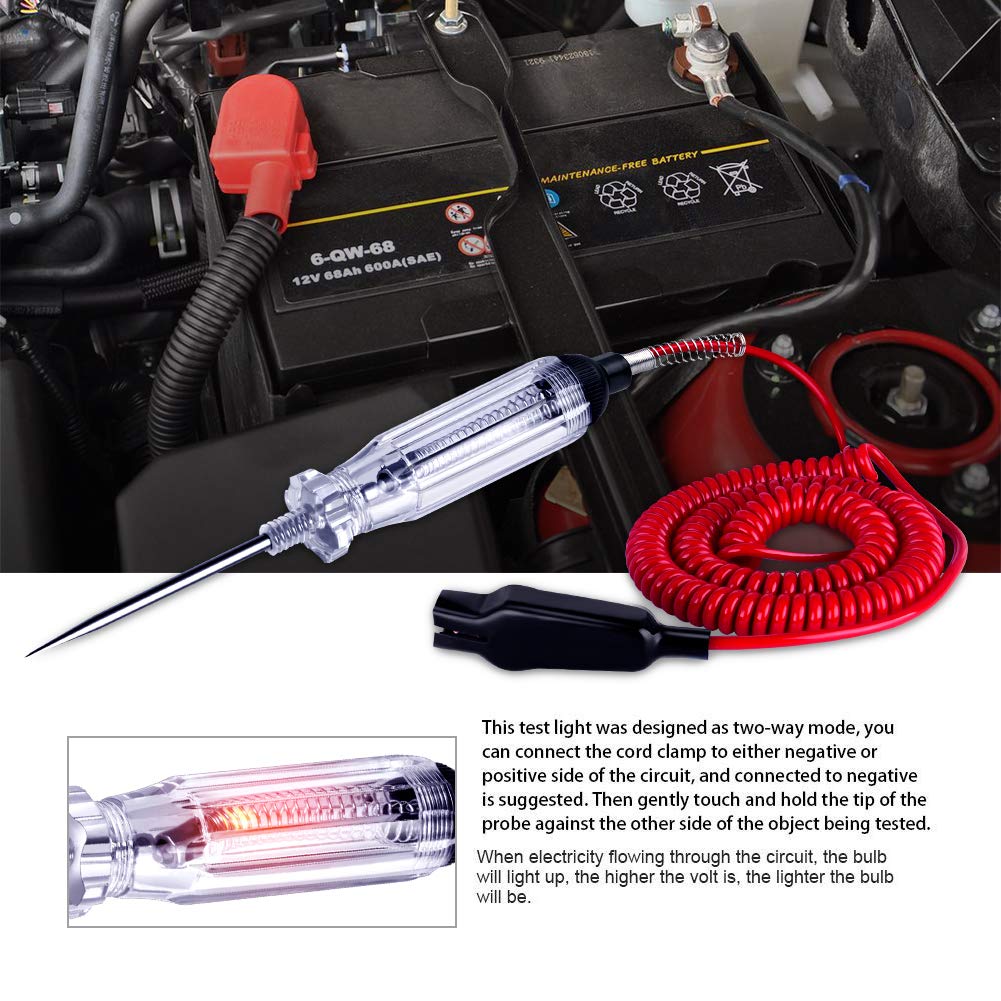 JASTIND tester in use on a vehicle battery terminal for fast voltage checks