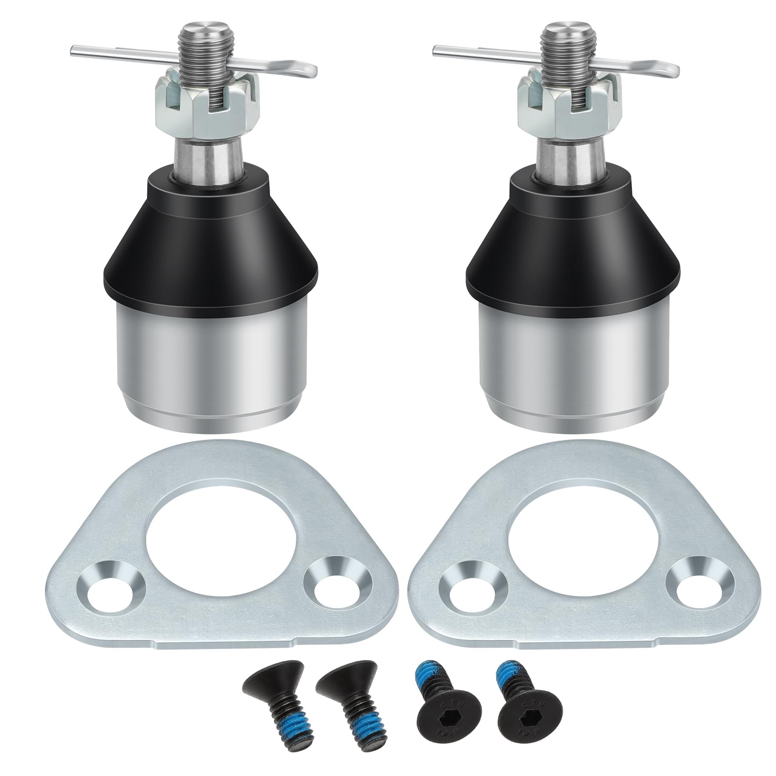 JAVIK kit front view showing both ball joints and brackets for correct replacement