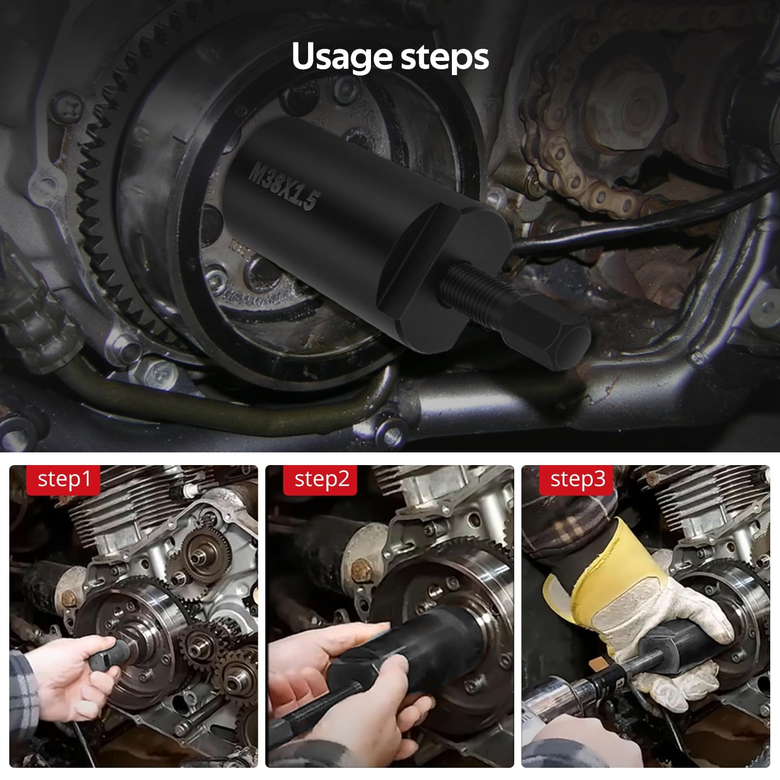 JAVIK tool alongside wrench illustrating compatibility with common hand tools