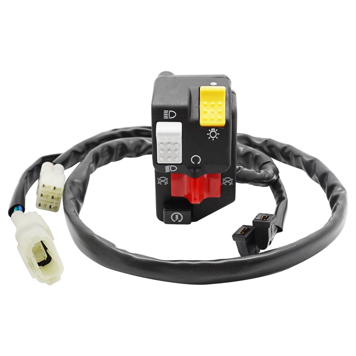 JAVIK handlebar switch front assembly showing fit and controls benefit easy replacement
