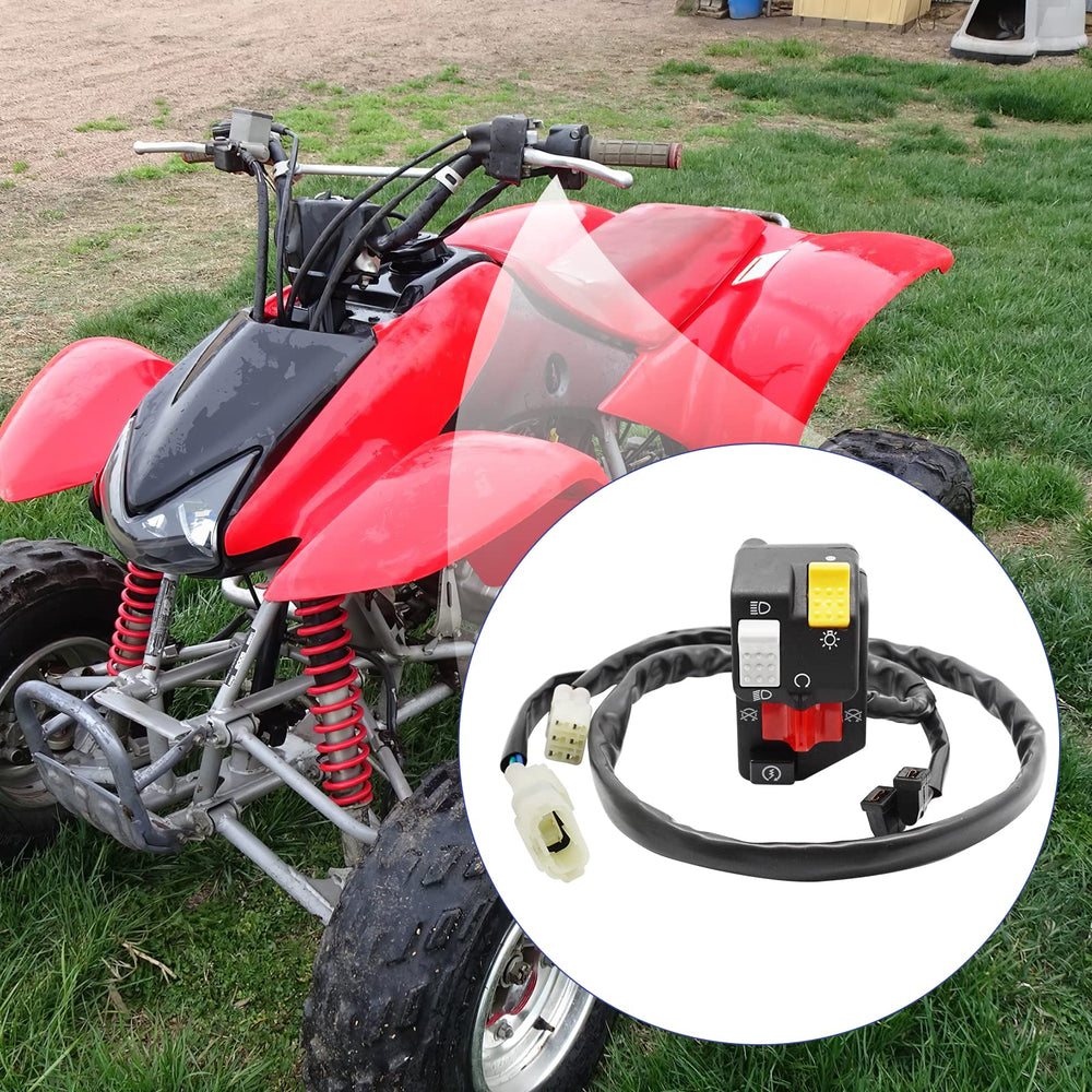 JAVIK handlebar switch packaging and contents showing included unit and benefit ready-to-install