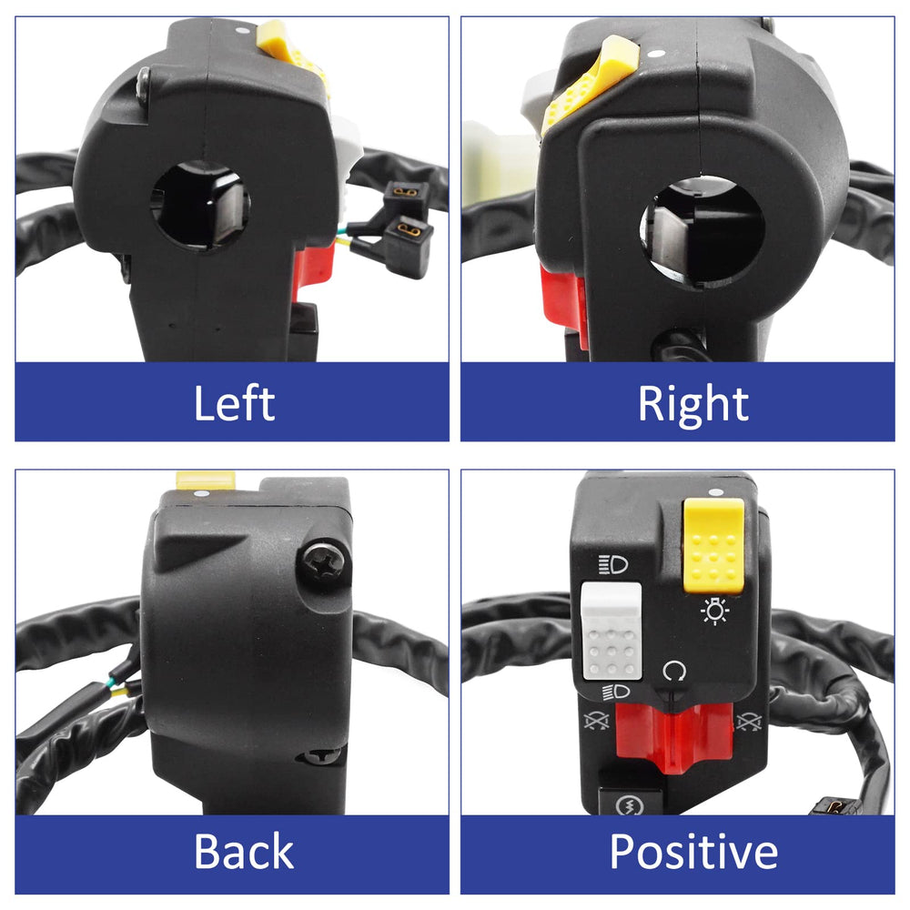JAVIK handlebar switch wiring backview showing harness and benefit correct OEM-style connections