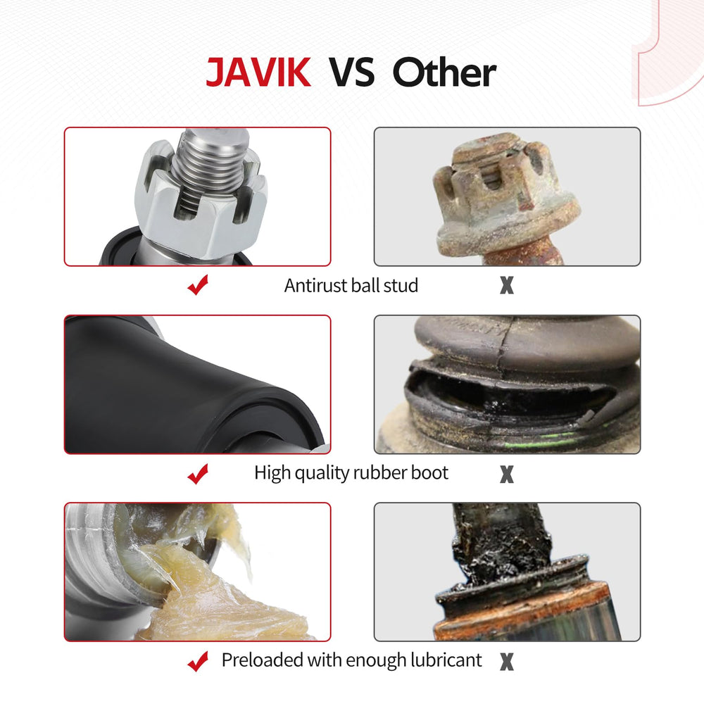 JAVIK ball joint installed on Can-Am front suspension demonstrating restored steering